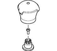 hansgrohe poignée eau chaude Axor Mondaro 2 poignées 18292490 mitigeur lavabo blanc / aspect or