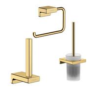Hansgrohe Porte-Brosse WC AddStoris + Porte-Papier + Réserve Porte-Papier Aspect doré Poli
