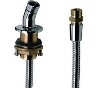 Support de douche Hansgrohe avec flexible 2000 mm pour passage de flexible au bord de la baignoire