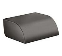 hansgrohe Porte-rouleau de papier Axor 42858340 146x142mm, avec couvercle, montage mural, chrome noir brossé