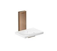 Hansgrohe Porte-savon Axor 42605310, verre, montage mural, or rouge brossé