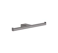 Hansgrohe Professional 41748340 hansgrohe AddStoris Doppelpapierrollenhalter Brushed Black Porte Double, Noir chromé brossé, 2 Rouleaux
