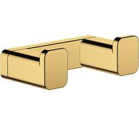 Hansgrohe Professional 41755990 hansgrohe AddStoris Doppelhaken Polished Gold Optic Double Crochet Porte-Serviette, Aspect doré Poli