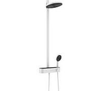 hansgrohe Pulsify S Showerpipe 260, 2 types de jets (EcoSmart) avec ShowerTablet Select 400, 24241700, Couleur: blanc mat