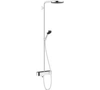 hansgrohe Pulsify Showerpipe 24230000 avec thermostatique de bain Tablette de douche Select 400, chromé
