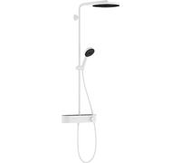 hansgrohe Pulsify Système de douche 260 1 jet avec ShowerTablet Select 400, chromé, 000, 24220700, Couleur: Blanc mat