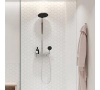hansgrohe Pulsify Showerpipe 24240000 avec thermostat de douche Tablette de douche Select 400, chromé