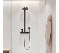 Colonne de Douche Hansgrohe Pulsify 260, mitigeur thermostatique, 2 jets 413x1104x276mm Noir Mat