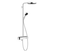 hansgrohe Pulsify Showerpipe 24230000 avec thermostatique de bain Tablette de douche Select 400, chromé