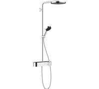Hansgrohe Pulsify S ensemble de douche mural avec thermostat avec douche pluie chrome 24220000