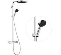 Hansgrohe Système de douche Pulsify S PURO 260 – 1 jet, Ecostat Fine, douchette 3 jets, chrome