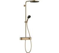 Hansgrohe Pulsify S ensemble de douche pluie apparent - douche de tête Ø 26 cm - douchette ronde 3 jets - barre de douche - brons geborsteld 24220140