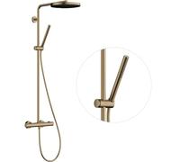 hansgrohe Pulsify S Puro set de douche 24223140 avec thermostat, 2 consommateurs, 8 l/min, bronze brossé