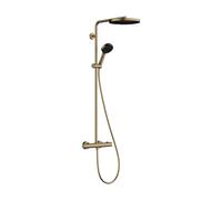 Hansgrohe Pulsify S Puro ensemble de douche pluie apparent - thermostatique - douche de tête 26 cm - douchette 3 jets - brons geborsteld 24236140