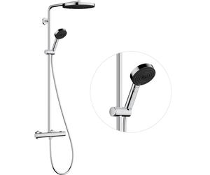hansgrohe Pulsify S PURO Système de douche 260, 1jet, Ecostat Fine, douchette à main 3jet, 24236000, Couleur: chrome