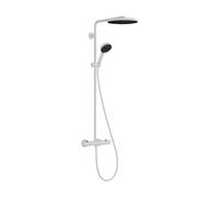 Hansgrohe Pulsify S Puro Système de douche 260, 1jet, Ecostat Fine, douchette à main 3jet, EcoSmart, 24237, Couleur: Blanc mat