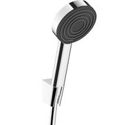 Ensemble de support de pommeau de douche hansgrohe Pulsify S 24307000 105 mm, 2000 , jet économiseur d'eau de type + avec flexible de douche de 125 cm, chromé