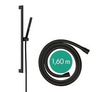 Hansgrohe – Ensemble de douche Pulsify S – Pommeau EcoSmart+ PowderRain, barre 0,65 m, Noir mat
