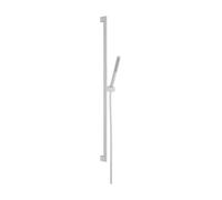 Hansgrohe Set de douche Pulsify S 100 – 1 type de jet Économie d'eau+, Barre 90 cm, Blanc mat