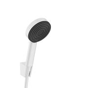 hansgrohe Pulsify S Set de support de douche 105 1jet EcoSmart, avec flexibles de douche 125cm, 24307700, Couleur: Blanc mat