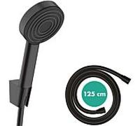 Hansgrohe Ensemble de douche Pulsify S - support et flexible 125 cm, 1 jet, noir mat