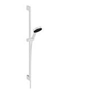 Hansgrohe Set de douche Pulsify Select S 105, EcoSmart, 3 jets Relaxation, barre 900 mm, blanc mat