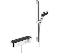 hansgrohe Pulsify Select S Système de douche 105, 3jet Relaxation, set avec thermostat, chrome, barre de douche 600mm, 24260000
