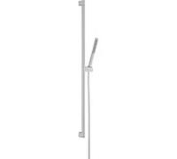 Hansgrohe Set de douche Pulsify S 100 – 1 type de jet Économie d'eau+, Barre 90 cm, Blanc mat