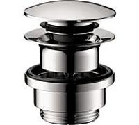 hansgrohe Push Open 50100000 chrome, 11/4 ", laiton, sans culbuteur