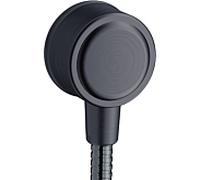 Hansgrohe Raccord mural FixFit 16884340 avec clapet anti-retour, chrome noir brossé