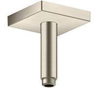 hansgrohe raccordement au plafond 26437820 100 mm, nickel brossé, carré