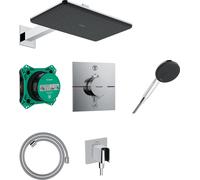 Hansgrohe Raindance Alive Q ensemble de douche encastré avec thermostat avec douche pluie chrome 24620000
