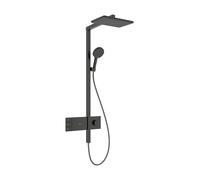 Hansgrohe Système de douche Raindance Alive Q 210/340 – 2 jets EcoSmart – Chrome noir brossé