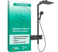 Système de douche Hansgrohe Raindance Alive Q 24590340, 2 jets avec ShowerSelect Comfort, 12 l/min, chrome noir brossé