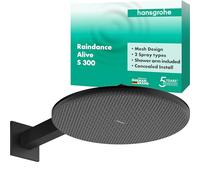 Pommeau de douche hansgrohe Raindance Alive S 24540670 2 jets avec bras de douche, 300 mm, noir mat
