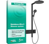 Hansgrohe Raindance alive showerpipe - 300 1 jet thermostatique mat noir 24582670