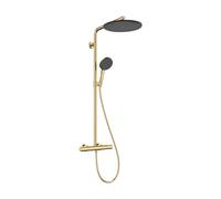 Hansgrohe Système de douche Raindance Alive S Puro 24593990 – 1 jet, EcoSmart 8l/min Ecostat or poli