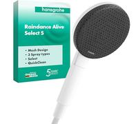 hansgrohe Raindance Alive Select S 24500700 Pommeau de douche 3 types de jet (PowderRain inclus) rond 125 mm Fonction anti-calcaire Blanc mat