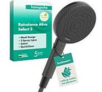 hansgrohe Raindance Alive Select S Douchette à main 125 3jet EcoSmart, 24512340, Couleur: Chrome noir brossé