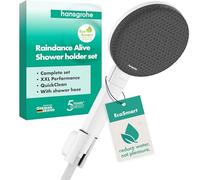 hansgrohe Raindance Alive Select S Set de support de douche 125, 3jet EcoSmart avec flexible de douche Designflex textile 160cm, 24611700, Couleur: Blanc mat