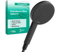 hansgrohe Raindance Alive Select S Douchette à main 125 3jet, 24500670, Couleur: noir mat