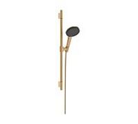 hansgrohe Raindance Alive Select S Set de support de douche 125, 3jet EcoSmart avec barre de douche Unica S PURO 65cm, 24602140, Couleur: Bronze brossé