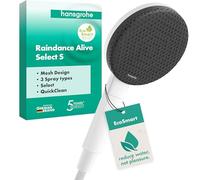 hansgrohe Raindance Alive Select S - Pommeau de douche max. 8 l/min (EcoSmart), Douchette à main avec 3 types de jet, Douchette ronde (125 mm), Blanc mat, 24511700