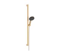 hansgrohe Raindance Alive Select S set de douche 125 3-jet EcoSmart avec barre de douche Unica E PURO 90cm et supports de douche Easy Slide, 24601140, Couleur: Bronze brossé