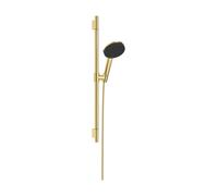 hansgrohe Raindance Alive Select S Set de support de douche 125, 3-jet EcoSmart avec barre de douche Unica S PURO 65cm, 24602990, Couleur: Optique en or poli