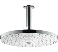 Hansgrohe Raindance douche à effet de pluie 30x30 cm circulaitre chrome-blanc 27337400