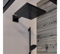 Hansgrohe Douche de tête Raindance E 300 Air 1 jet avec bras de douche – Noir mat