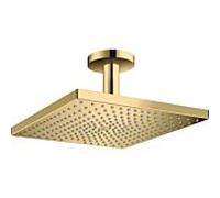 Hansgrohe Douche de tête Raindance E 300 Air 1jet - format main - raccord plafond - Or poli