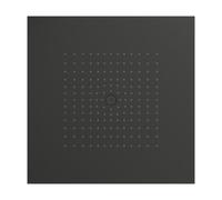 hansgrohe Raindance E - Douche de tête avec 1 type de jet, Douche pluie (400 x 400 mm), avec raccord plafond integré, Pommeau de douche pour montage au plafond, Noir chromé brossé, 26252340