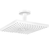 hansgrohe Raindance E - Douche de tête max. 8 l/min (EcoSmart), Douche pluie (300 x 300 mm), avec raccord au plafond, Pommeau de douche pour montage au plafond, Blanc mat, 26251700